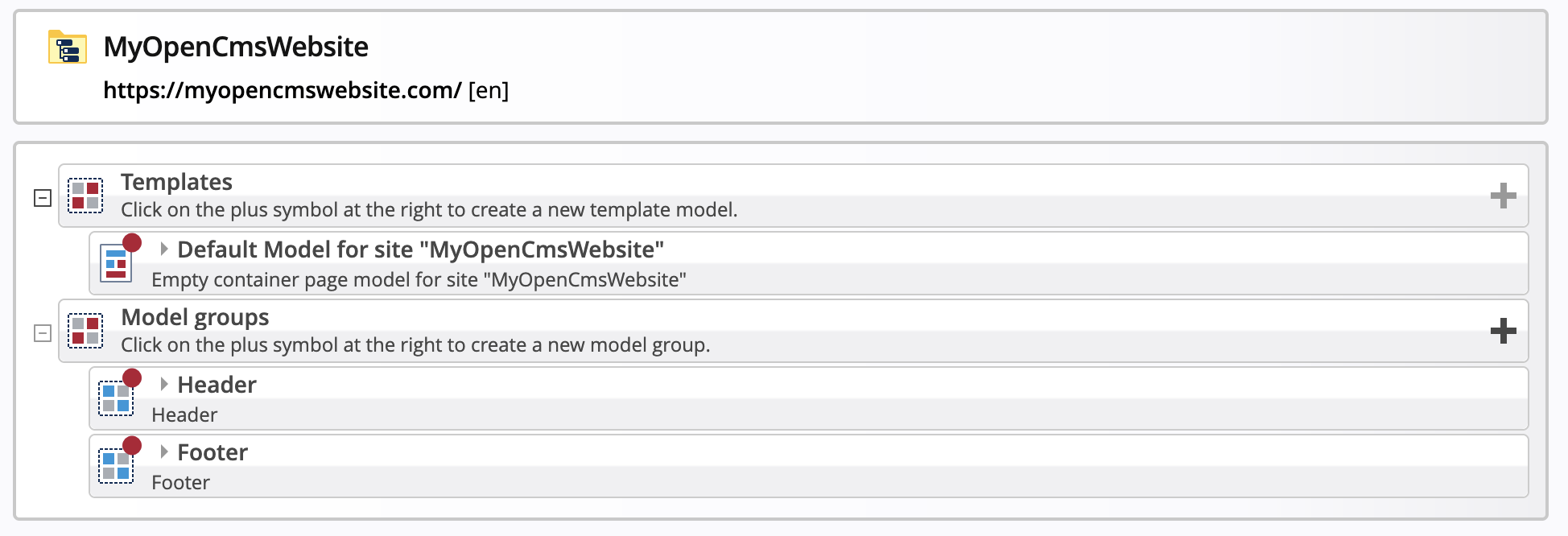 Setting up header & footer groups and the template model (c) Alkacon Software Setting up header & footer groups and the template model