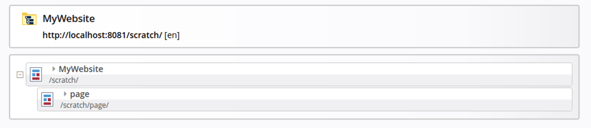 Create a new page in the Sitemap Editor