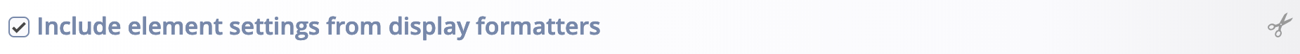 List formatter configuration: Include settings from display formatters